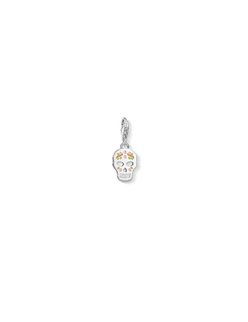 Colgante-Charm-plata-de-Thomas-Sabo-calavera-grabada-y-esmalte
