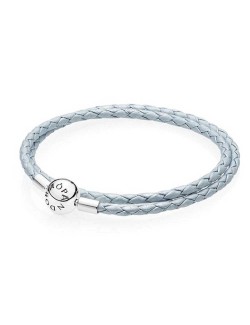 pulsera-pandora-plata-cuero-trenzado-azul-claro