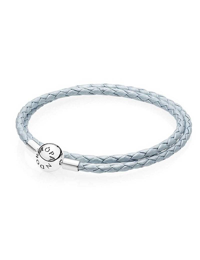 pulsera-pandora-plata-cuero-trenzado-azul-claro