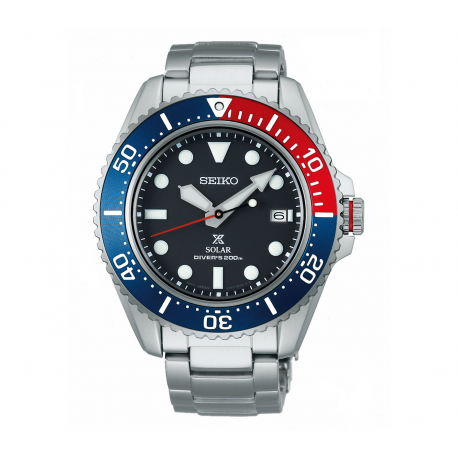 Reloj SEIKO Prospex Diver's Solar 42,8mm azul y rojo SNE591P1