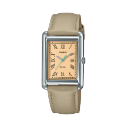 Reloj Casio clásico rectangular analógico beige  LTP-B165L-5BVEF
