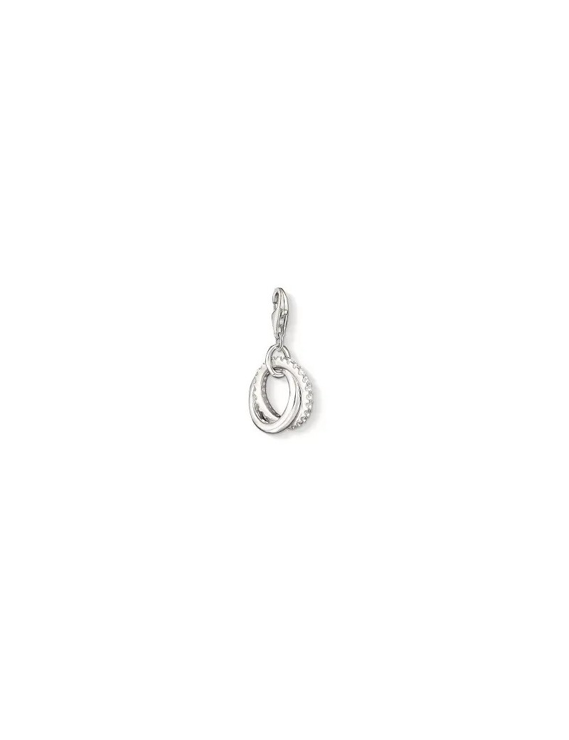 Charm-plata-de-Thomas-Sabo-anillos-entrelazados-con-circonitas