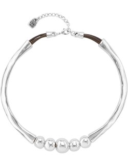 gargantilla-uno-de-50-semirrigida-traga-bolas-plateada