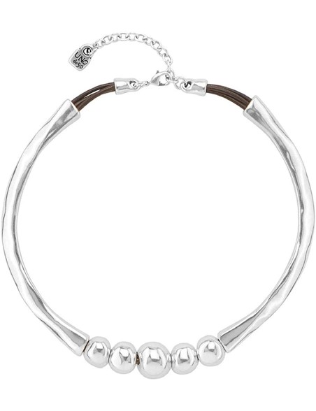 gargantilla-uno-de-50-semirrigida-traga-bolas-plateada