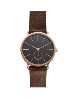 reloj-skagen-piel-marron-esfera-negra