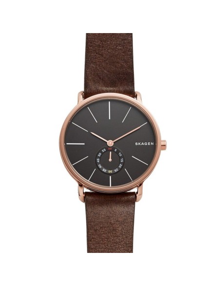 reloj-skagen-piel-marron-esfera-negra