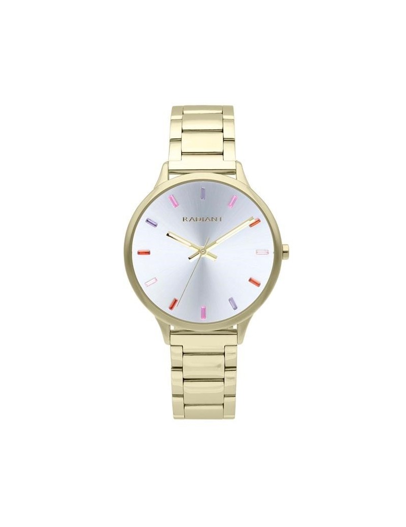 reloj-radiant-mujer-pvd-amarillo-cristales-multicolor