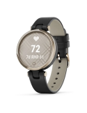 Reloj Garmin Lily® - Classic Bisel en dorado crema con carcasa y correa de cuero italiano en negro