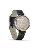 Reloj Garmin Lily® - Classic Bisel en dorado crema con carcasa y correa de cuero italiano en negro
