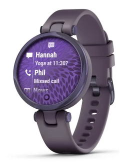 Reloj Garmin Lily® - Sport Bisel en color lila correa de silicona en color lila