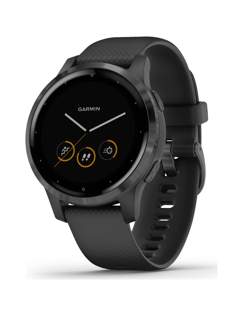 Reloj Garmin vívoactive® 4S Negro con hebilla gris