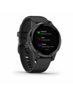 Reloj Garmin vívoactive® 4S Negro con hebilla gris