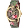 Reloj Gucci G-Timeless 38mm PVD dorado piel motivo floral