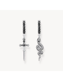 pendientes-thomas-sabo-aros-serpiente-y-espada-plata-ennegrecida-con-circonita-negra
