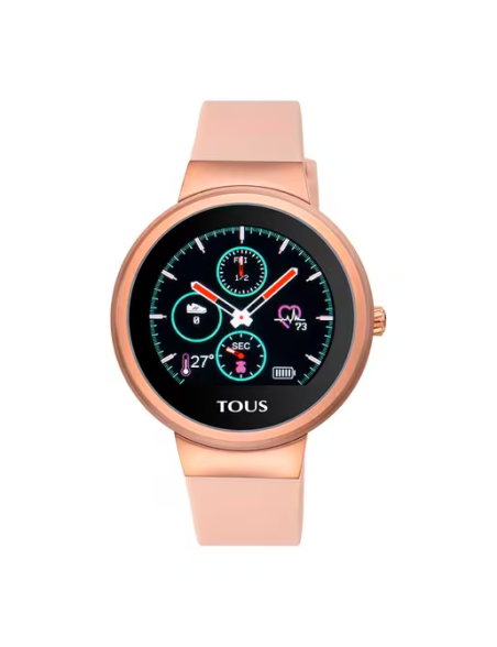 Reloj TOUS smartwatch activity Rond Touch de acero IP rosado con correa de silicona intercambiable Reloj TOUS smartwatch activity Rond Touch de acero IP rosado con correa de silicona intercambiable