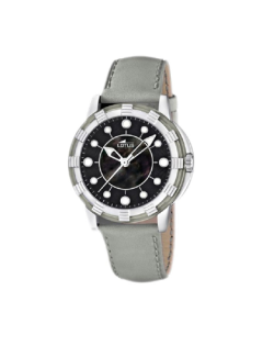reloj-lotus-mujer-piel-gris-esfera-negra