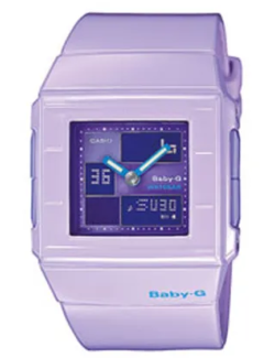 Reloj Baby-G Lila Cuadrado