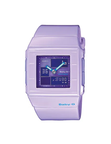 Reloj Baby-G Lila Cuadrado