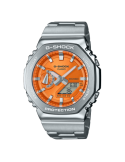 reloj-casio-g-shock-acero-esfera-naranja-serie-gm-2100