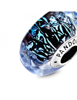 Charm-Pandora-plata-Murano-azulado-facetado