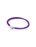 Pulsera-Pandora-plata-seda-morado-cierre-corazón