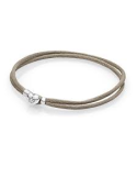 Pulsera-Pandora-plata-seda-verde-khaki-cierre-corazón