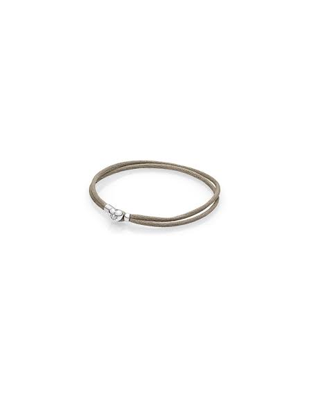 Pulsera-Pandora-plata-seda-verde-khaki-cierre-corazón Pulsera-Pandora-plata-seda-verde-khaki-cierre-corazón
