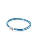 Pulsera-Pandora-plata-seda-azul-cierre-corazón