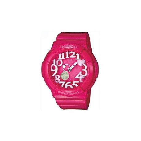 Reloj Casio Baby-G analógico y digital hearts pink
