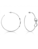 Pendientes Guess Aros Grandes Infinito Plateados