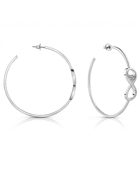 Pendientes Guess Aros Grandes Infinito Plateados Pendientes Guess Aros Grandes Infinito Plateados