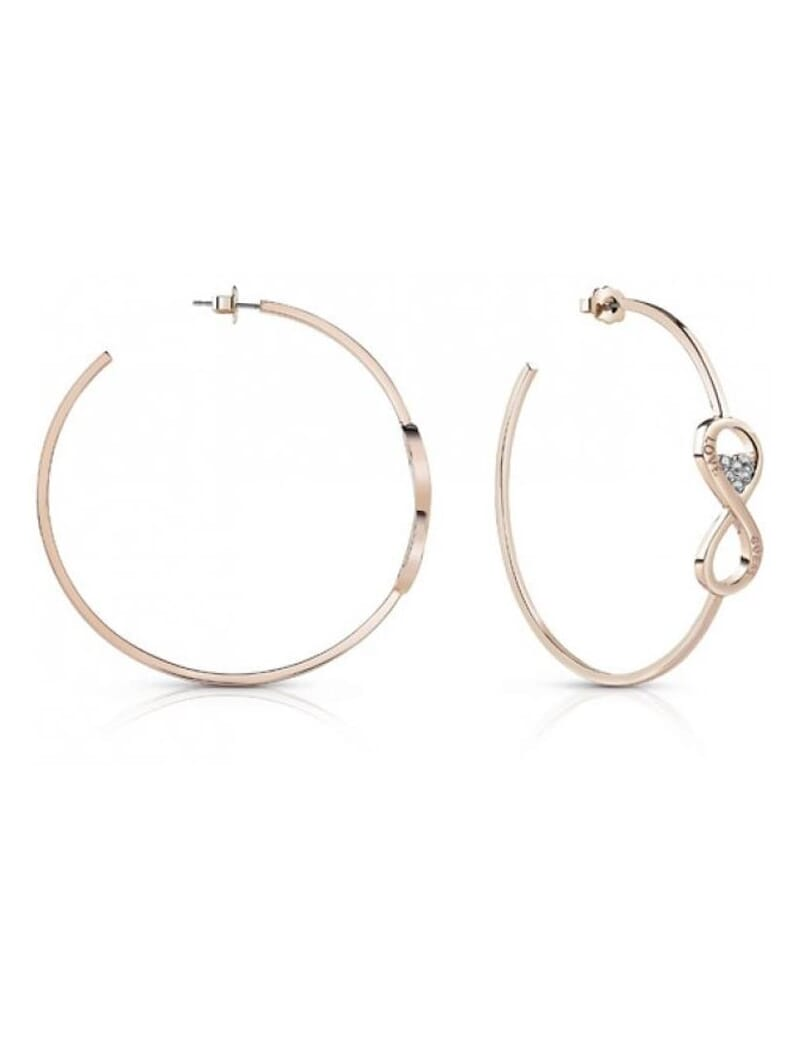 Pendientes Guess Aros Grandes Infinitos en Rose