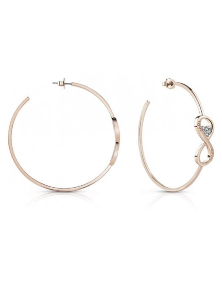 Pendientes Guess Aros Grandes Infinitos en Rose Pendientes Guess Aros Grandes Infinitos en Rose