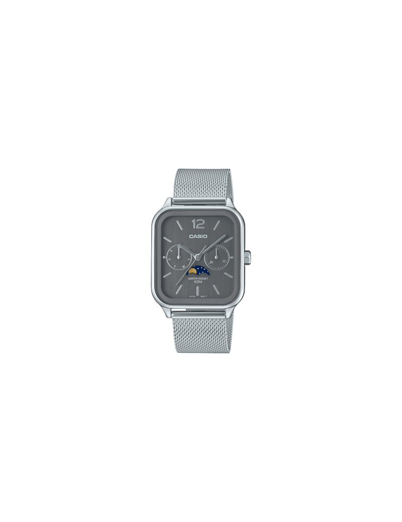 Reloj Casio Timeless Collection Esfera Gris Oscuro Analógico Series MTP-M305