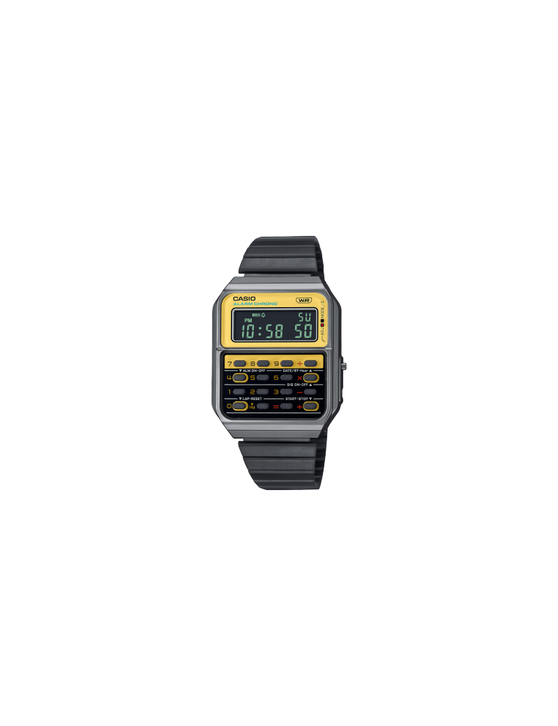 Reloj Casio Edgy Collection Calculadora Amarillo