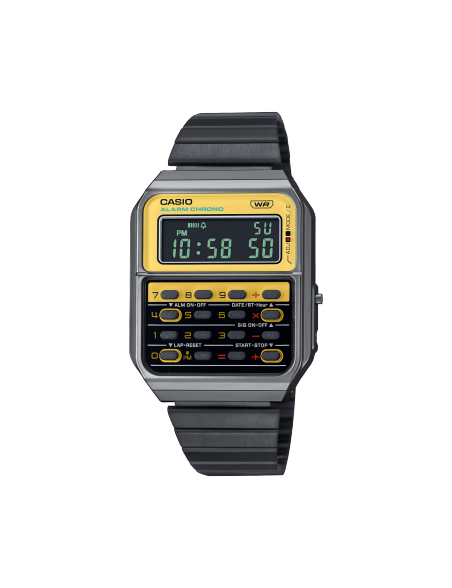 Reloj Casio Edgy Collection Calculadora Amarillo