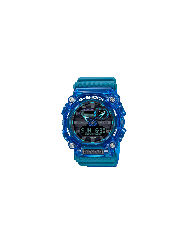 Reloj Casio G-Shock Translucido Azul Serie GA-900 Skeleton