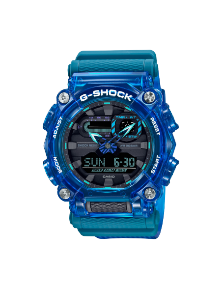 Reloj Casio G-Shock Translucido Azul Serie GA-900 Skeleton