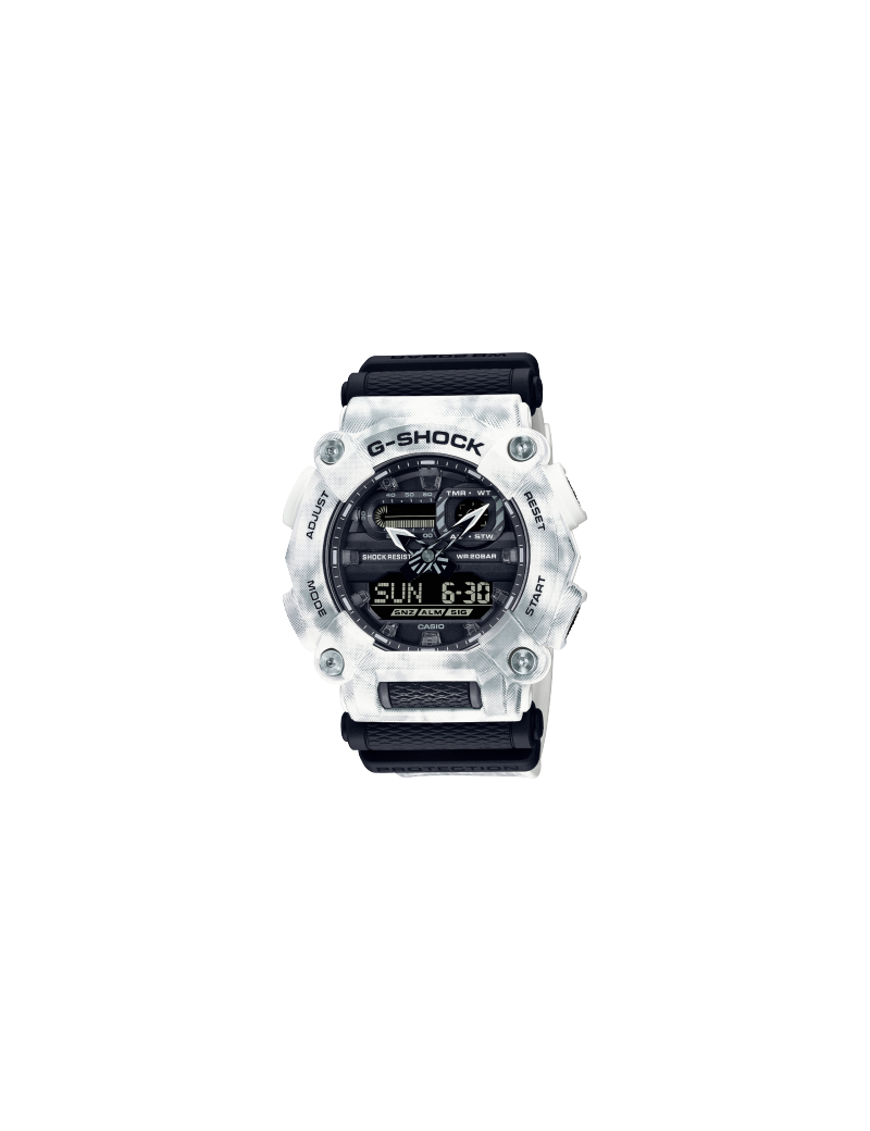 Reloj Casio G-Shock Blanco y Negro Serie GA-900