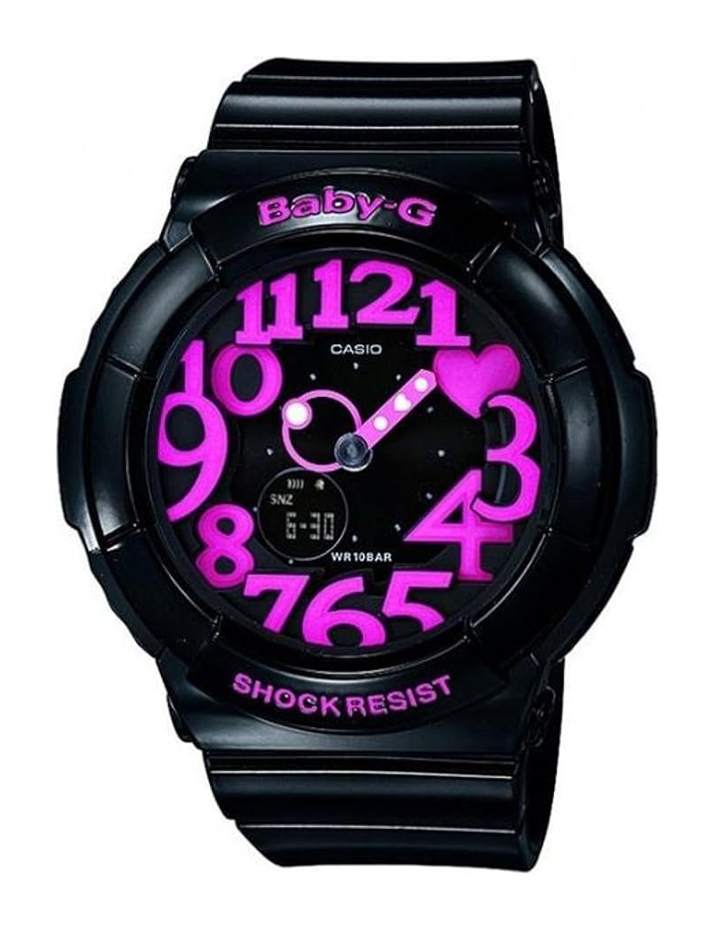 Reloj Baby-G Negro y Rosa Luz Multicolor BGA-130