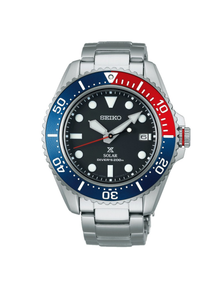 Reloj Seiko Prospex Diver's Solar 42,8mm azul y rojo