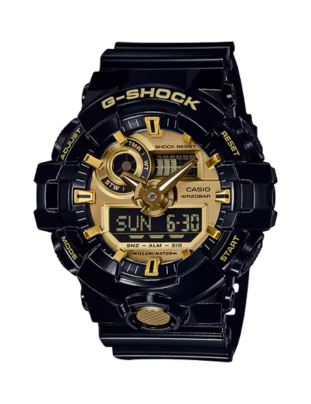 Reloj Casio G-Shock Negro esfera dorada