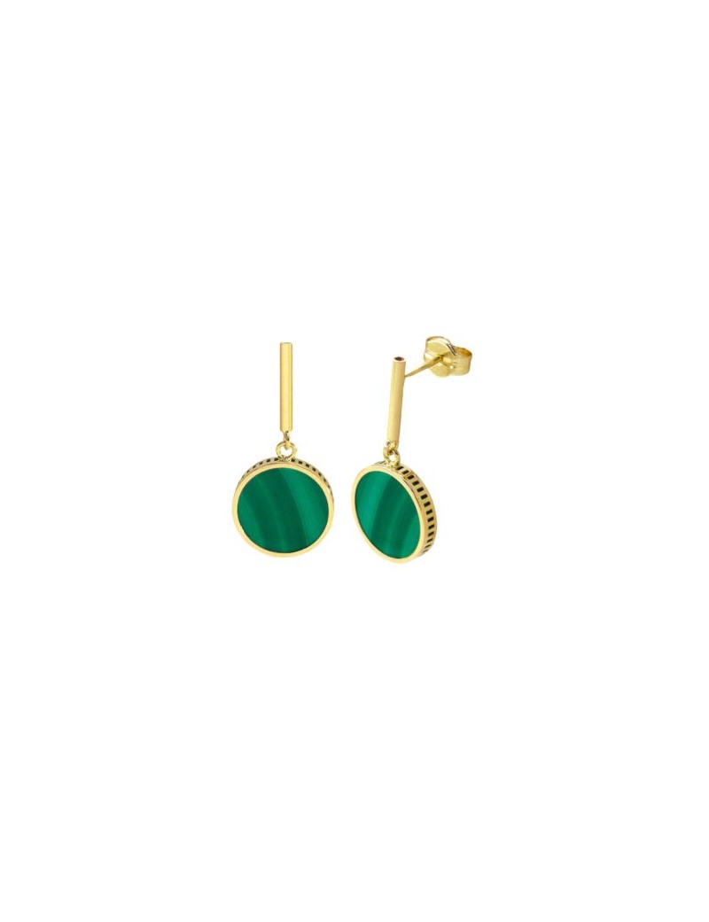 Pendientes-oro-18k-con-malaquita-verde-semilargo-barra-