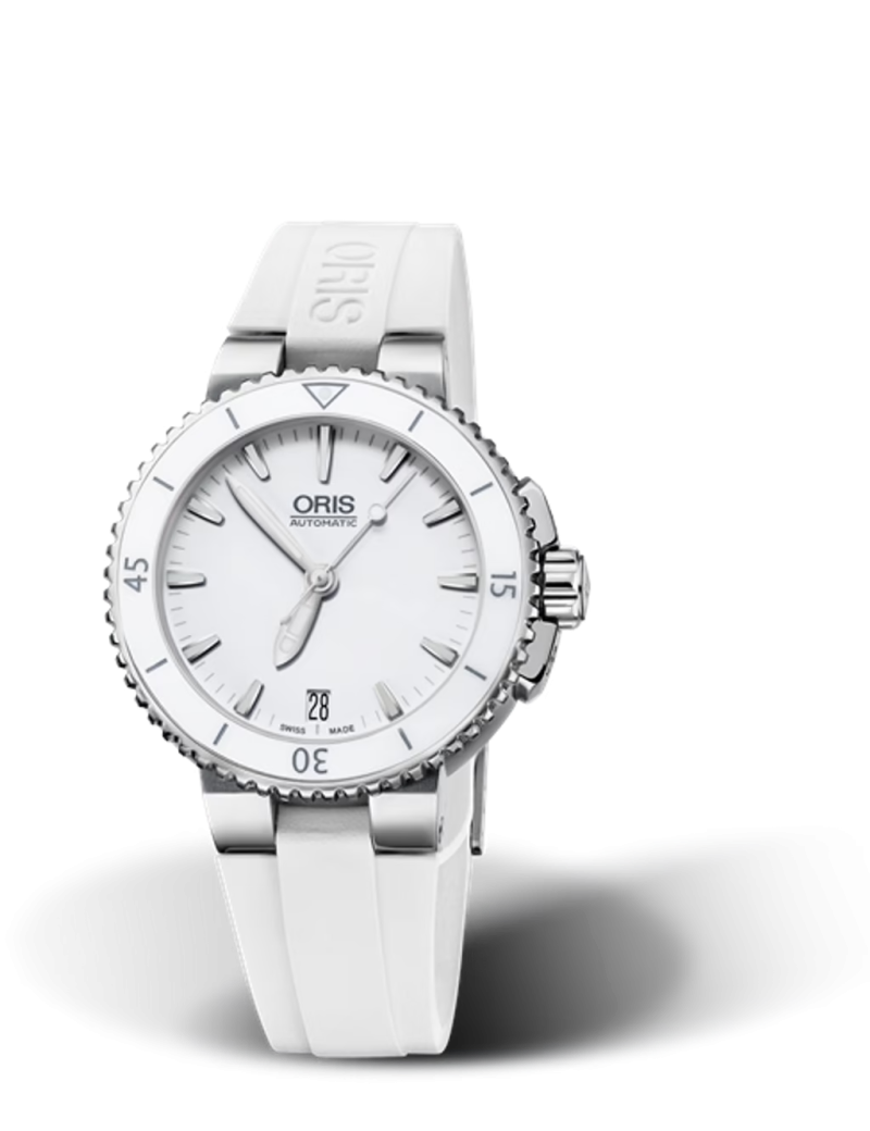 Reloj Oris Aquis Date Blanco Mujer