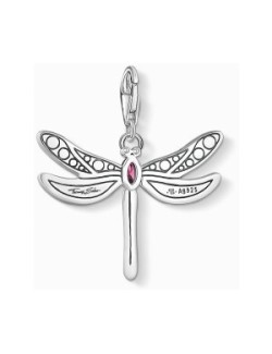 Colgante-Thomas-Sabo-Libélula-de-plata-con-incrustaciones-de-gemas-reversible