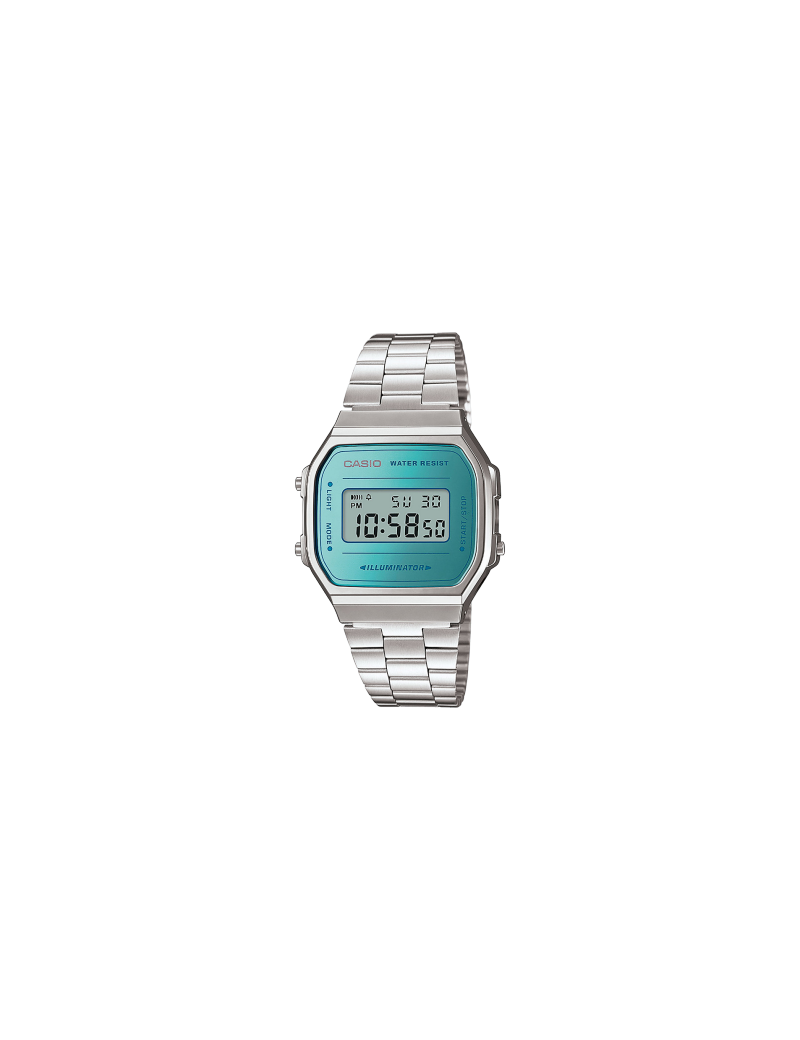 Reloj Casio Vintage Collection Iconic Esfera Azul Espejo