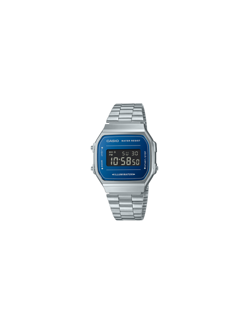 Reloj Casio Vintage Iconic Collection Esfera Azul Negativo