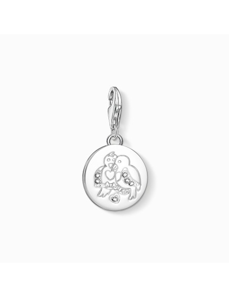 Colgante-Thomas-Sabo -grabado-tortolas-plata-y-circonitas