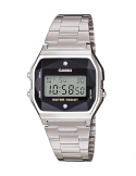 Reloj Casio Vintage Iconic Collection Plateado Dos Circonitas