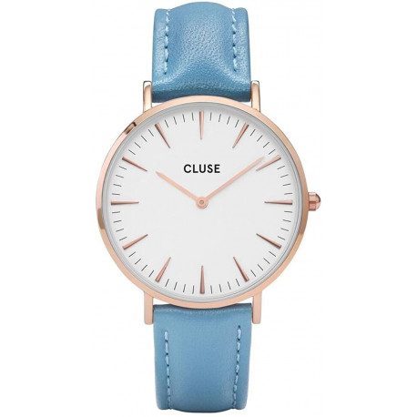 CLUSE Reloj La Bohème Rosé Gold White/Retro Blue CL18033